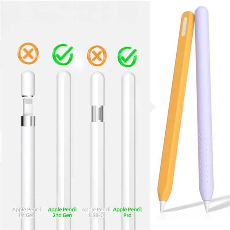 For Apple Pencil (2nd Generation) Integrated Stylus Case Silicone Protective Cover - Pink