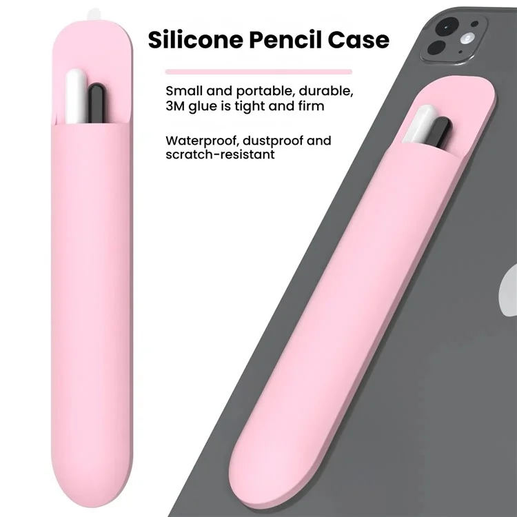 Universal Silicone Stylus Storage Case Compact Portable Waterproof Dustproof Scratch Resistant Pencil Bag - Pink