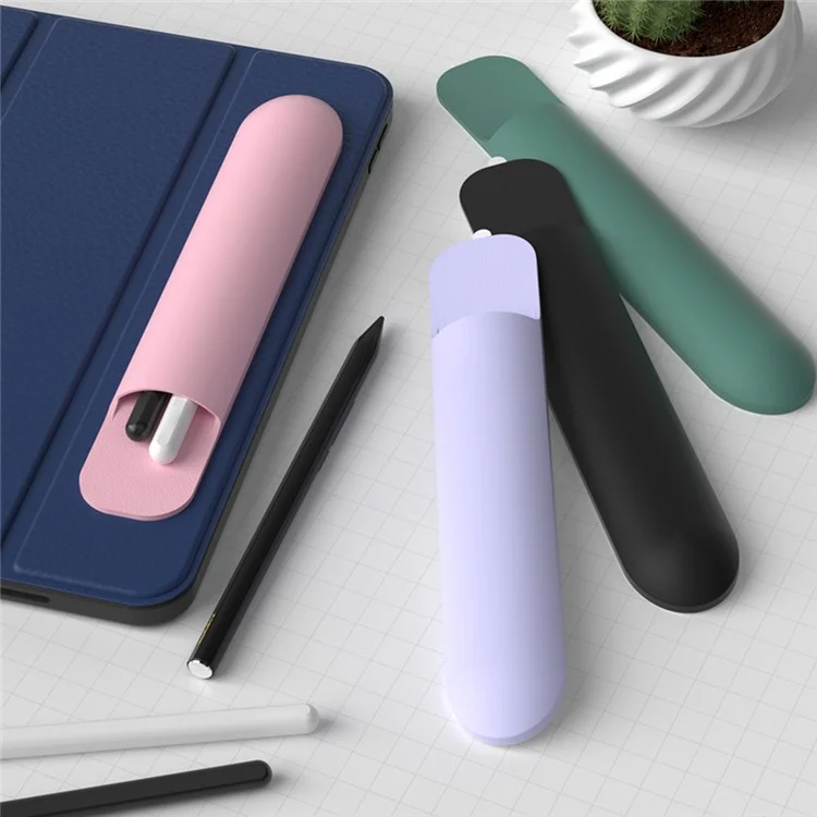 Universal Silicone Stylus Storage Case Compact Portable Waterproof Dustproof Scratch Resistant Pencil Bag - Pink