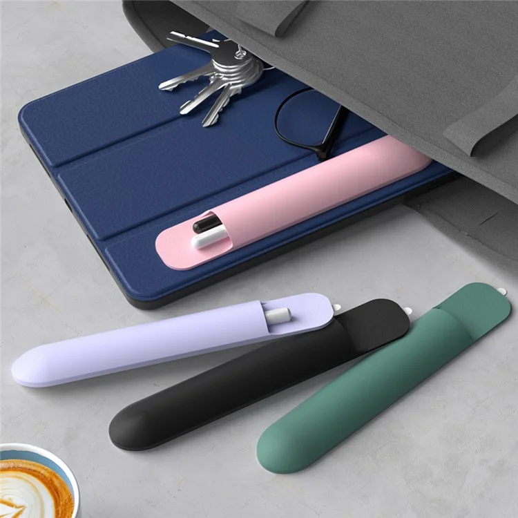 Universal Silicone Stylus Storage Case Compact Portable Waterproof Dustproof Scratch Resistant Pencil Bag - Pink