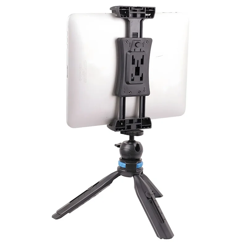 F088 Morsetto per Tablet Large con Slitta Porta Accessori da 23 cm, Supporto Universale Multiuso per Telefoni e Tablet