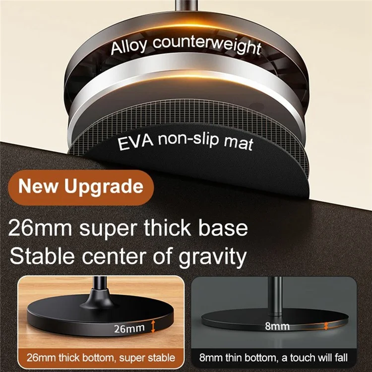 Support de sol rétractable BONERUY P86L - Support pivotant à 360 degrés pour streaming et étude