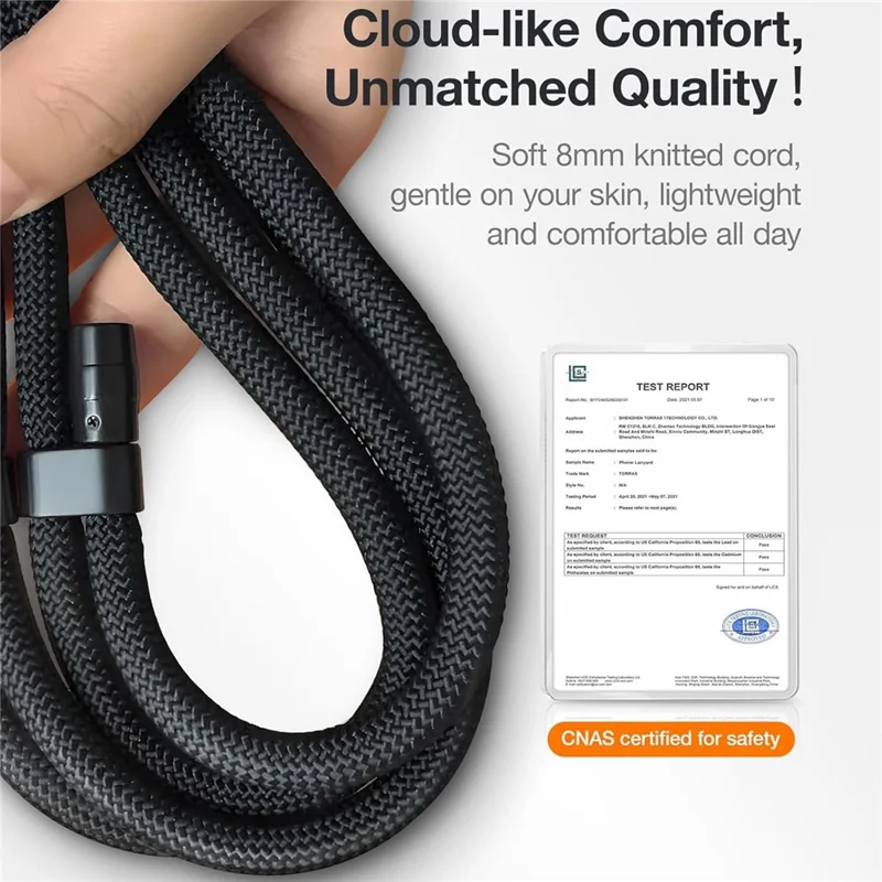 TORRAS 14 - 29.1 inches Adjustable Phone Lanyard Crossbody Strap Hands-Free Wearable Accessory with Tether Tab - Orange