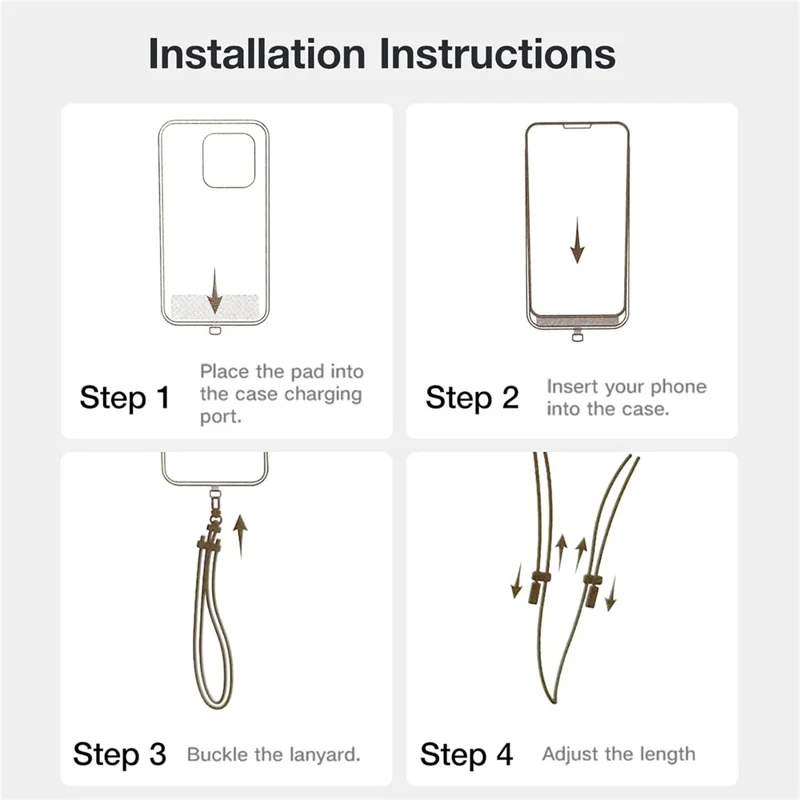 TORRAS 14 - 29.1 inches Adjustable Phone Lanyard Crossbody Strap Hands-Free Wearable Accessory with Tether Tab - Orange