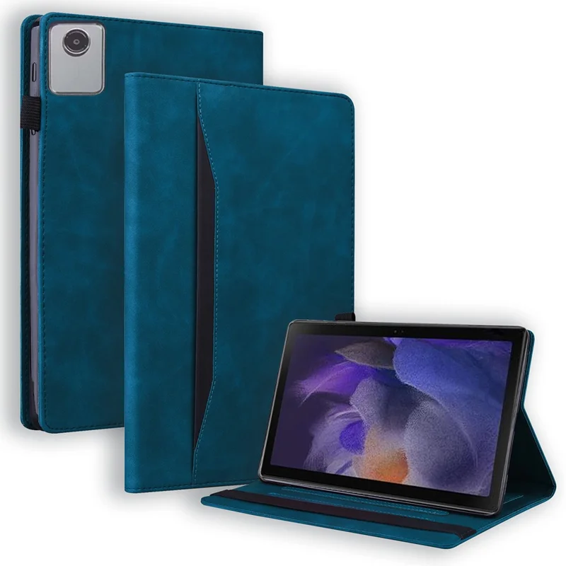 Para Lenovo Xiaoxin Pad 11 2025 / Tab K11 Gen 2 TB336 / Capa de Tablet Tab M11 de Couro PU Protetora com Porta-cartões - Azul