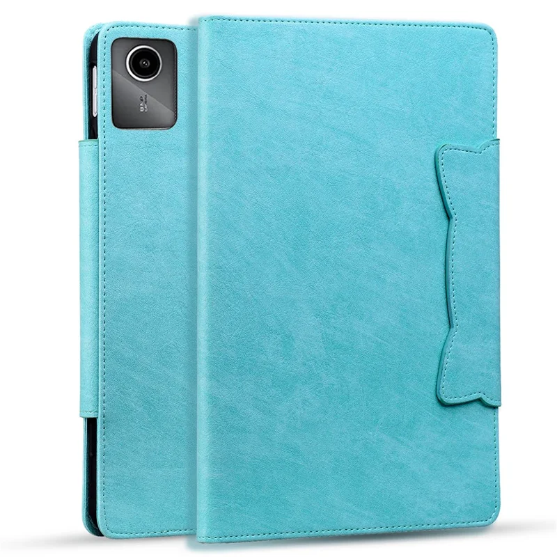 For Lenovo Xiaoxin Pad 11 2025 / Tab K11 Gen 2 TB336 / Tab M11 Case Cat Buckle Closure Leather Protective Stand Cover - Baby Blue