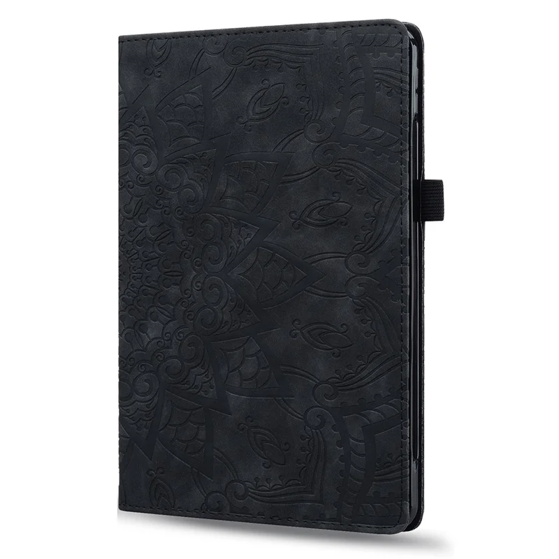 Für Lenovo Xiaoxin Pad 11 2025 / Tab K11 Gen 2 TB336 / Tab M11 Tablet-Hülle mit Kartenfächern Blumenmuster - Schwarz