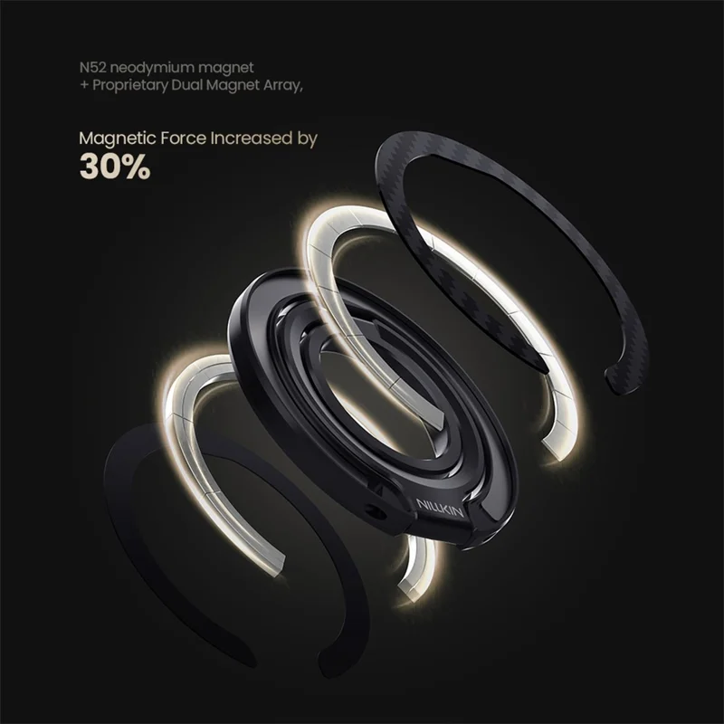 NILLKIN Magnetic Ring Kickstand Slim Aramid Fiber Aerospace Aluminum Multi Angle Adjustable Holder