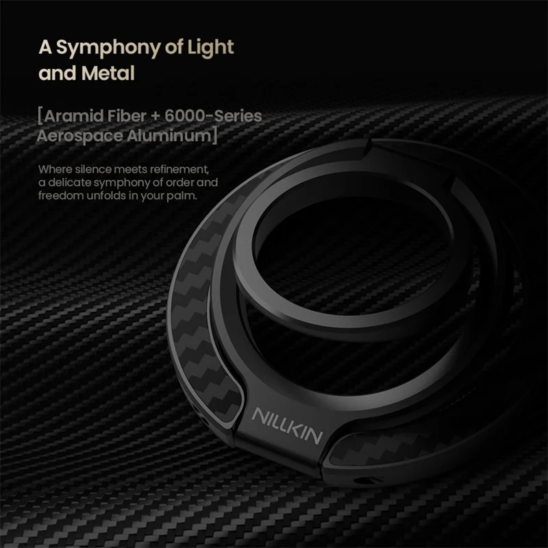 NILLKIN Magnetic Ring Kickstand Slim Aramid Fiber Aerospace Aluminum Multi Angle Adjustable Holder
