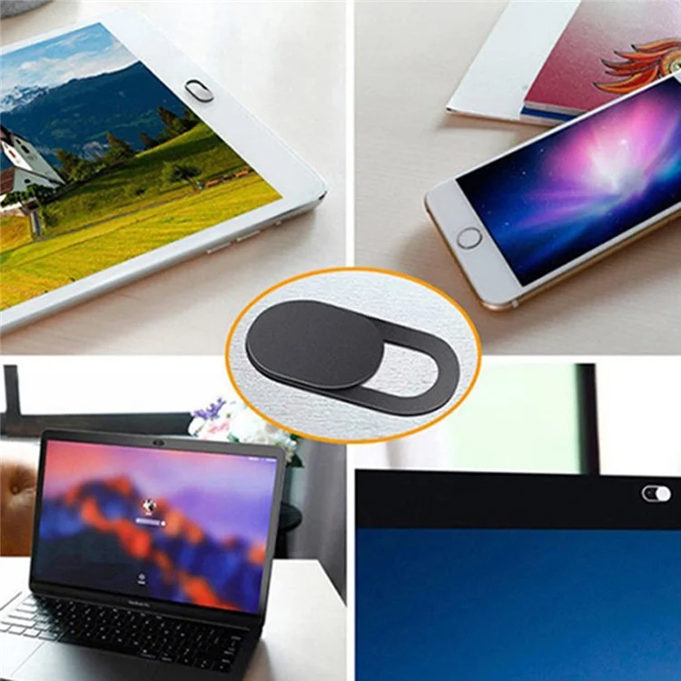 12 Piezas / Juego de Cubierta Deslizante de Protección de Privacidad de Cámara para Portátiles, Tabletas y Teléfonos con Patrón de Dibujos Animados de Pandas