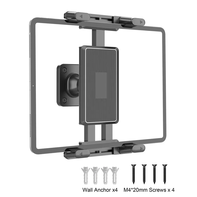 QB01 Universal Wall Mount Holder 4.7-15 Inch Phone Tablet 360 Degree Rotation Kitchen Bathroom Bracket