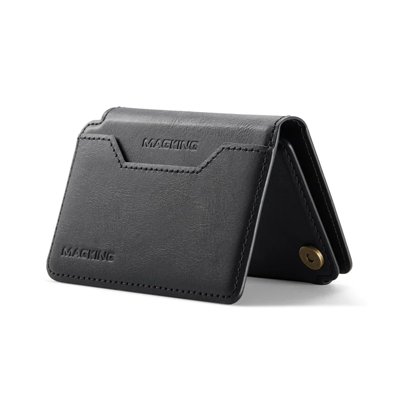 MAGKING K3 PRO Magnetic Detachable Phone Card Holder Kickstand RFID Blocking 6 Card Slots - Black