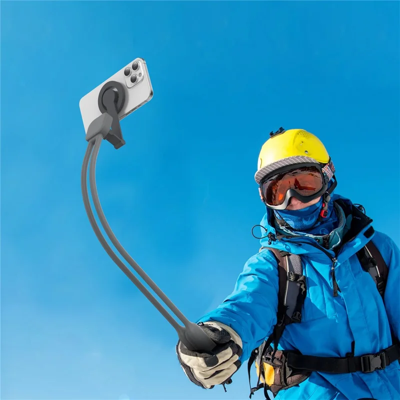 K08-2M Magnetic Neck Phone Holder 360 Degree Rotation Phone Neck Mount Hand Free POV - Grey