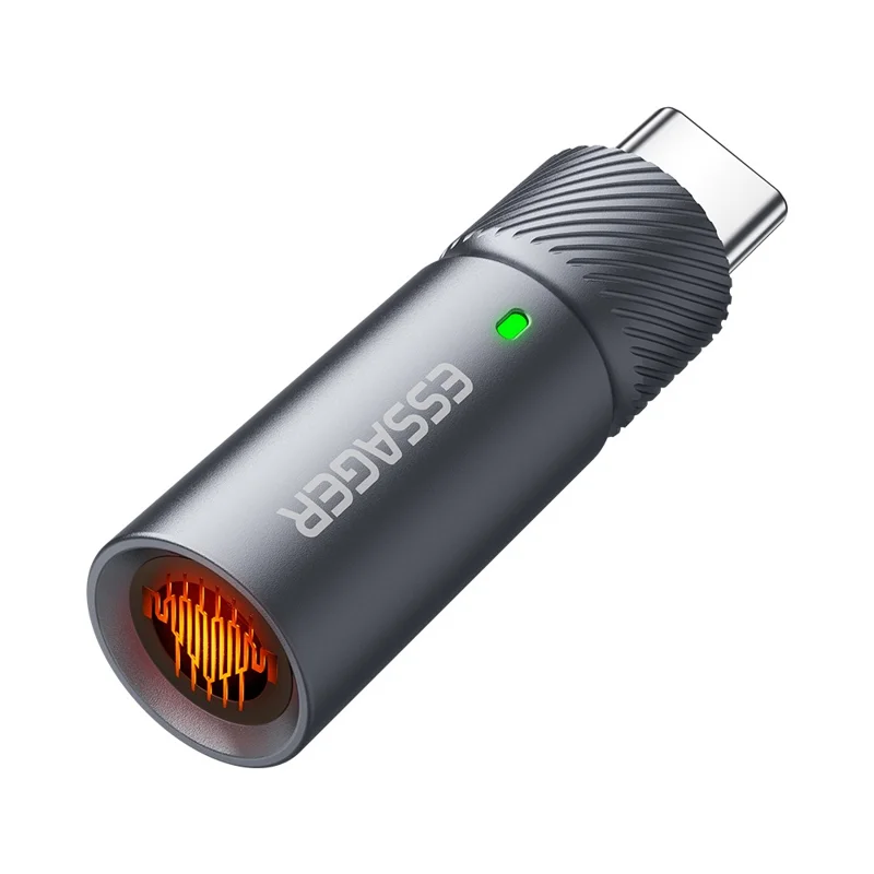 ESSAGER Aluminum Alloy Type-C Cigarette Lighter Tungsten Wire Heating Auto Shut Off - Type-C Male Connector