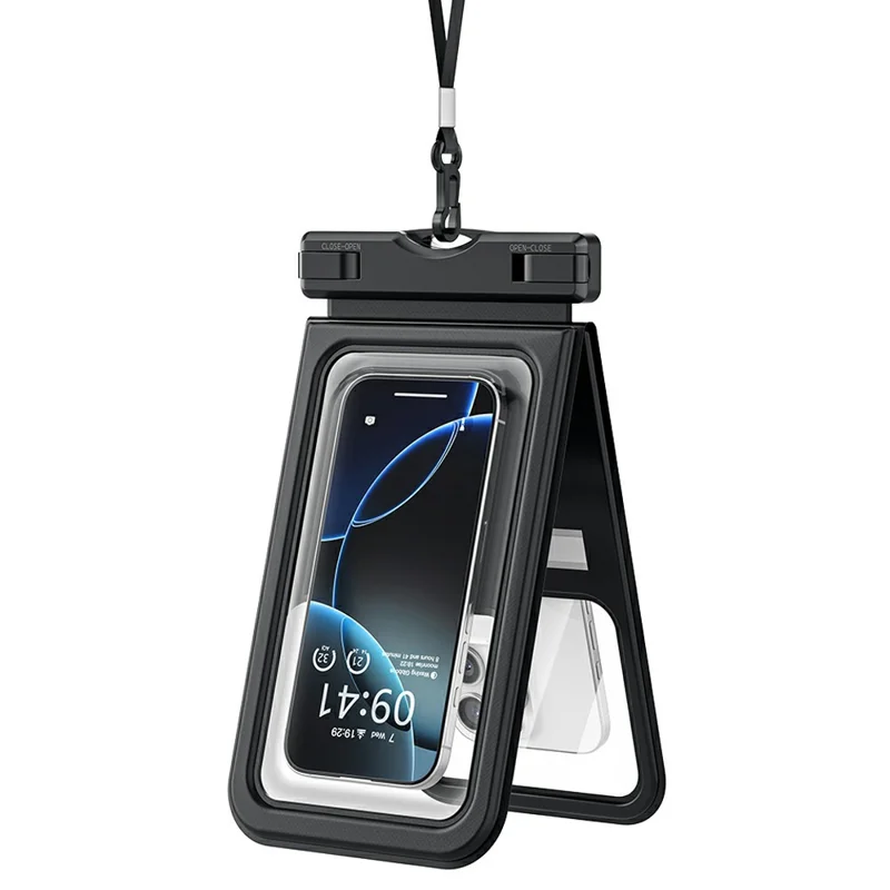 ESSAGER Dual Pocket IPX8 Waterproof Phone Bag with Lanyard Underwater Clear Cellphone Case Touchscreen Dry Bag