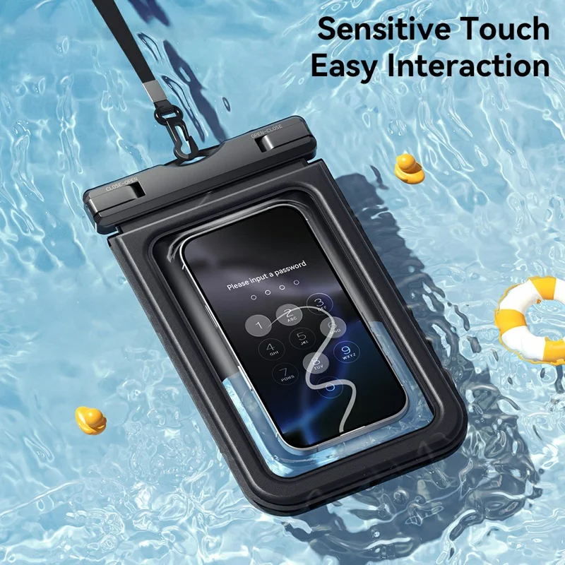 ESSAGER Dual Pocket IPX8 Waterproof Phone Bag with Lanyard Underwater Clear Cellphone Case Touchscreen Dry Bag