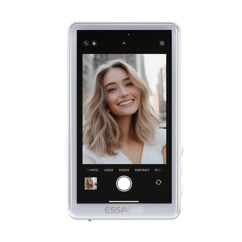 ESSAGER 4.02 inch IPS HD Magnetic Phone Selfie Monitor Screen 3 Brightness Levels Adjustable Screen Rotation - White