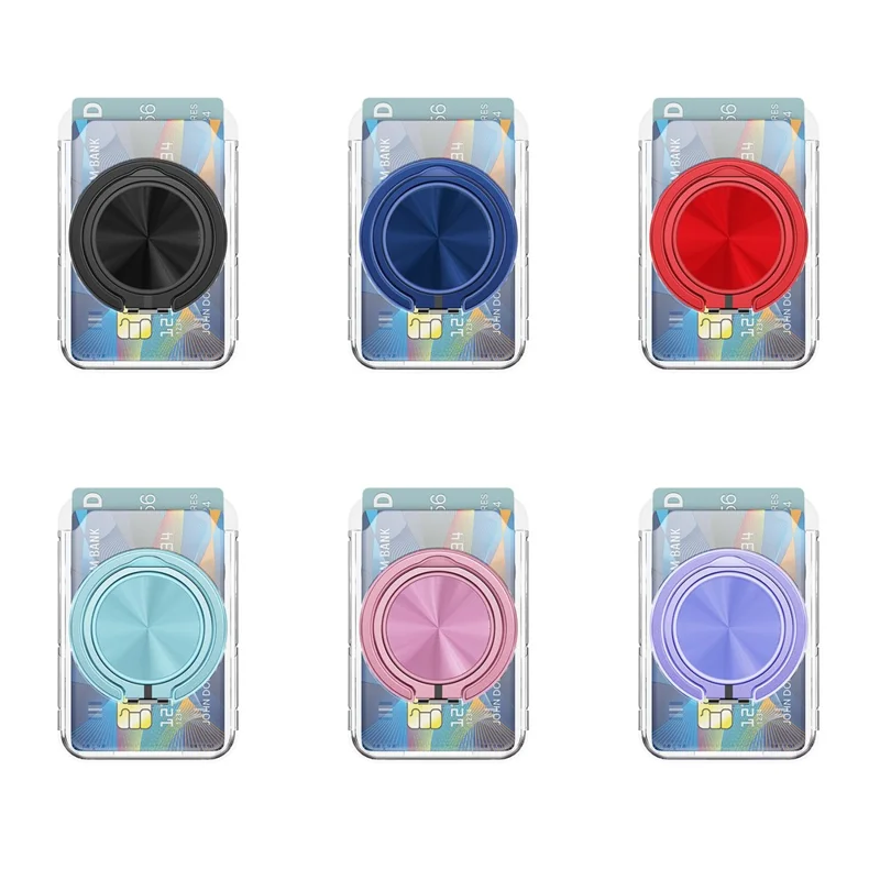 Phone Card Holder Magnetic Kickstand Slim PC Phone Back Card Case - Navy Blue