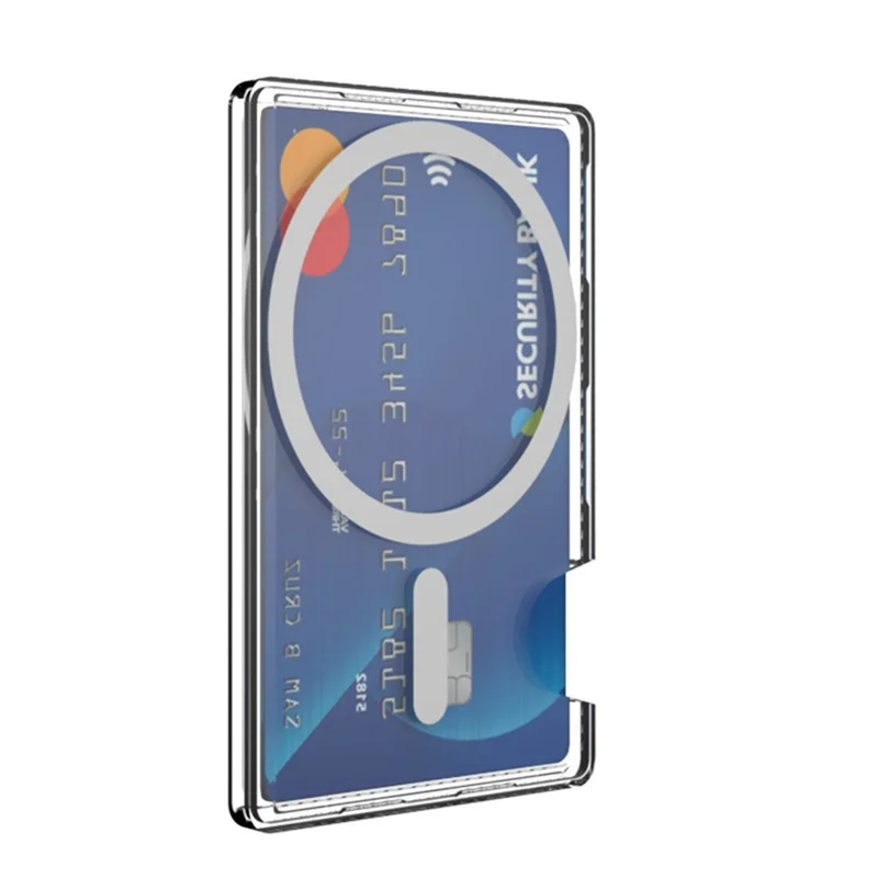 Kompatibel mit MagSafe Seitlicher Kartenetui Magnetische Dünne Handy-Rückseite Kartenhalter Hülle