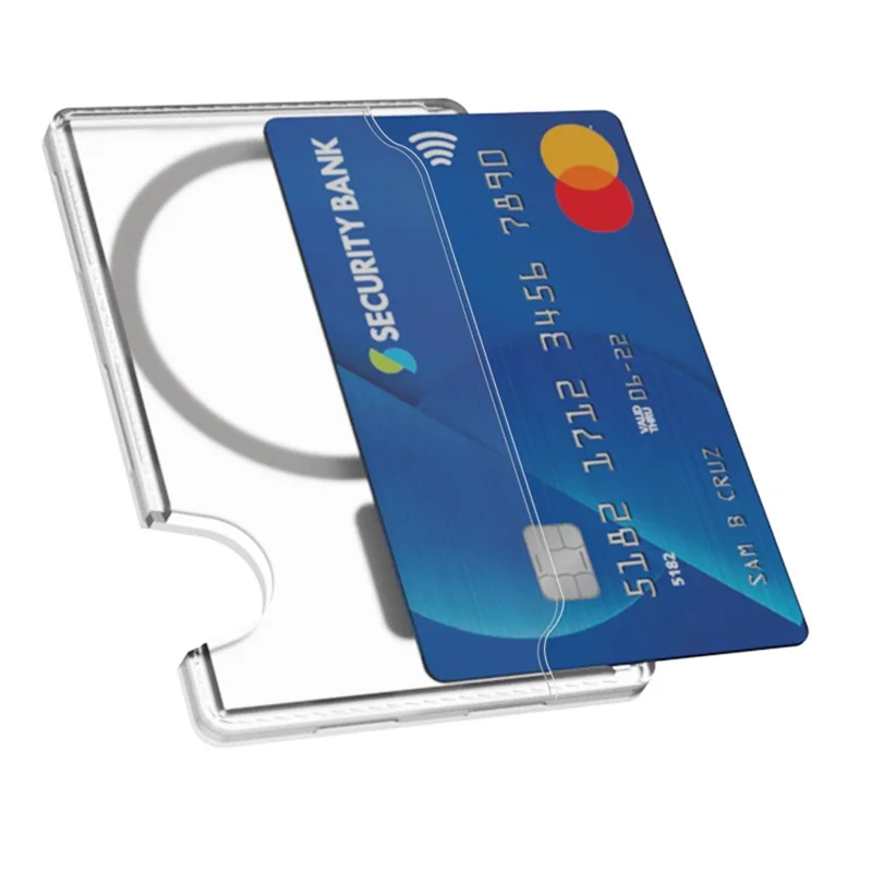 Kompatibel mit MagSafe Seitlicher Kartenetui Magnetische Dünne Handy-Rückseite Kartenhalter Hülle