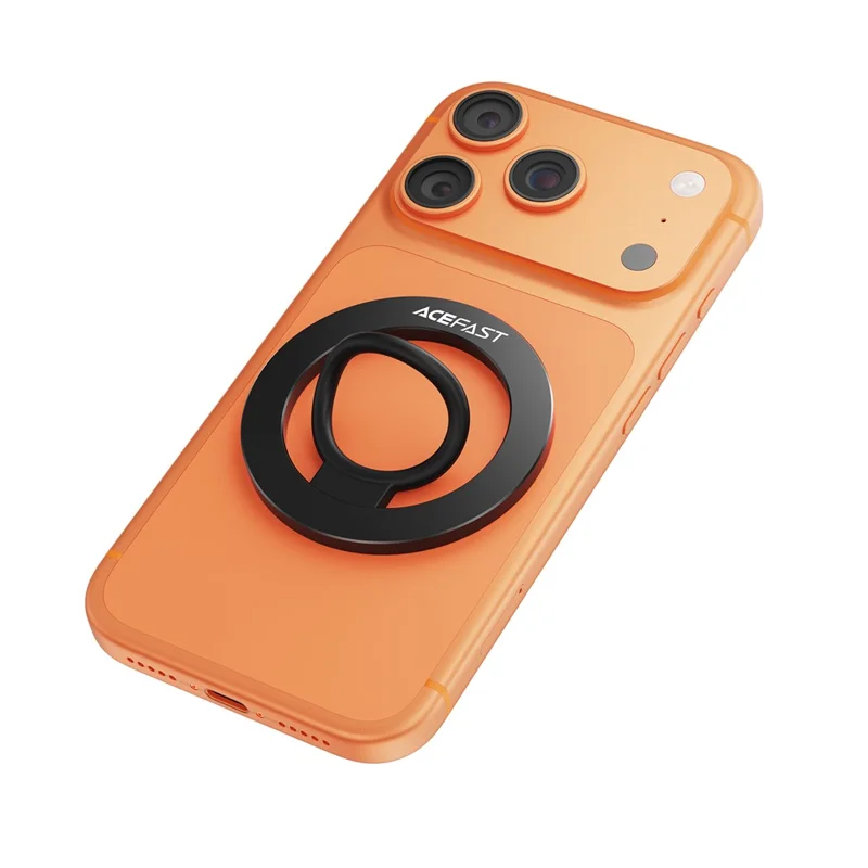 ACEFAST E35 Support Téléphone Anneau Magnétique avec Anneau en Silicone Doux, Support à Poignée en Alliage d'Aluminium Ultra-Mince