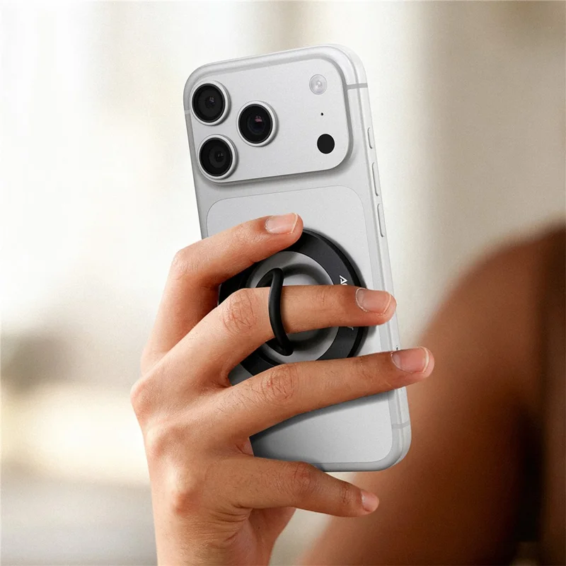 ACEFAST E35 Support Téléphone Anneau Magnétique avec Anneau en Silicone Doux, Support à Poignée en Alliage d'Aluminium Ultra-Mince