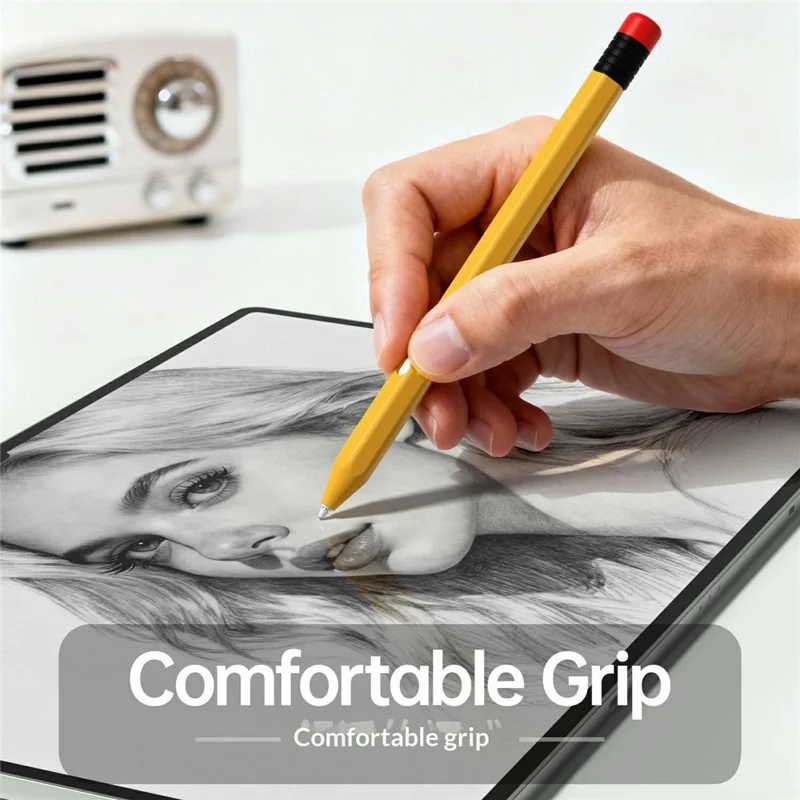 For Samsung Galaxy Tab S11  /  S11 Ultra S Pen Silicone Case Pencil Style Stylus Protective Sleeve - Yellow