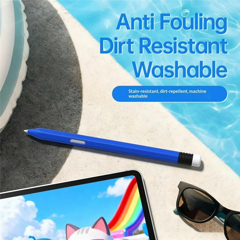 For Samsung Galaxy Tab S11  /  S11 Ultra S Pen Silicone Case Pencil Style Stylus Protective Sleeve - Yellow