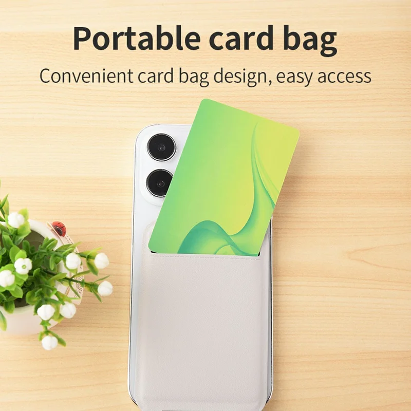 DO AS YOU WISH Vouwbaar vierkant magnetisch telefoonstandaardje met kaarthouder, 30-90° instelbaar telefoon bureaustandaard met roterende functie inclusief magnetische plaat - Grijs