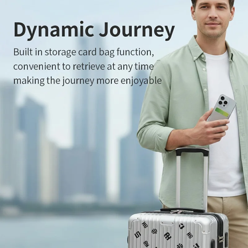 DO AS YOU WISH Vouwbaar vierkant magnetisch telefoonstandaardje met kaarthouder, 30-90° instelbaar telefoon bureaustandaard met roterende functie inclusief magnetische plaat - Grijs