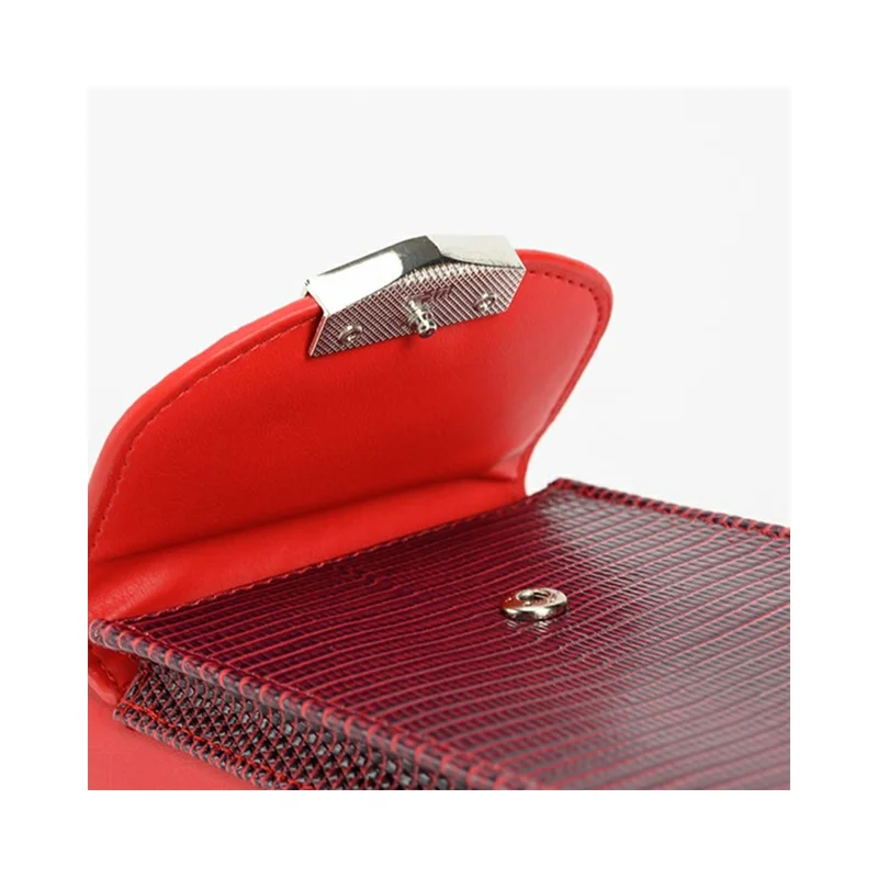 Universal Smartphone Crossbody Wallet PU Leather Clutch with Multi-Card Slots (18.5 x 11 x 5CM) - Red