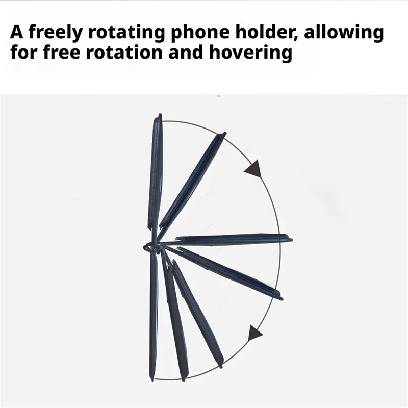 Magnetic Square Card Holder Phone Kickstand with Swivel Hinge Multi Angle Adjustable Anti Theft RFID Protection - Baby Blue