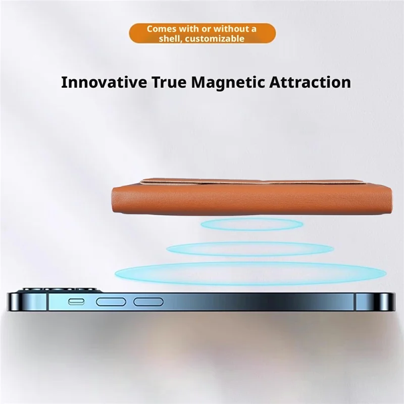 Magnetic Auto Pop-Up Card Holder for Cell Phones Back Kickstand RFID / NFC Blocking - Blue