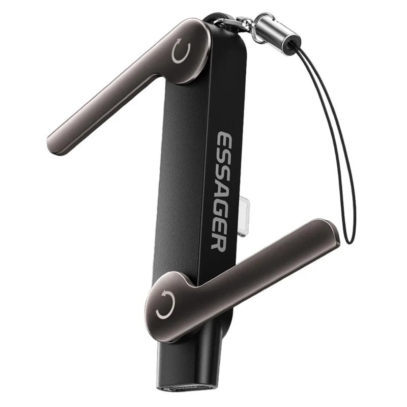 ESSAGER Type-C til iP (5-14) adapter med stativ 90° L-form 240 W hurtigladeomformer