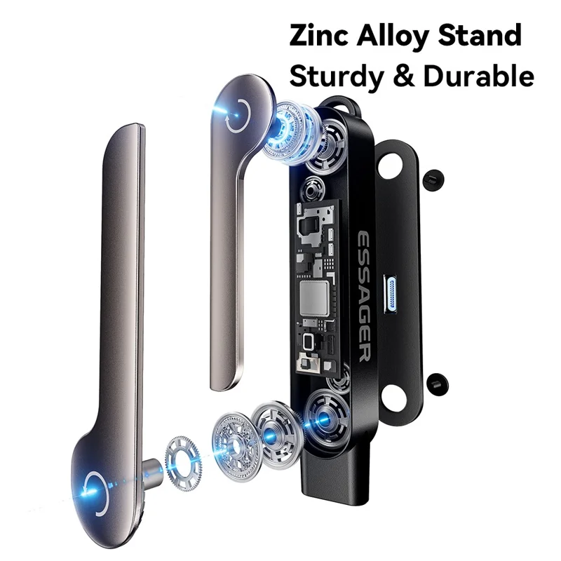ESSAGER Type-C til iP (5-14) adapter med stativ 90° L-form 240 W hurtigladeomformer