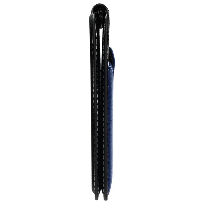 DUX DUCIS KERN Series Magnetic Card Holder with Stand 3 Slots RFID Blocking PU Leather Wallet - Black & Blue
