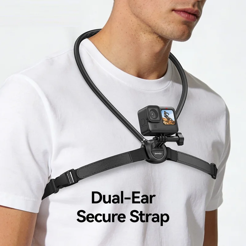 Soporte para cámara USAMS JOY01, montura para cuello, manos libres, trípode flexible - Negro