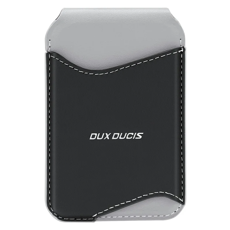 DUX DUCIS ARCH Series Phone Magnetic Card Holder Kickstand PU Leather RFID Blocking Wallet - Grey & Black