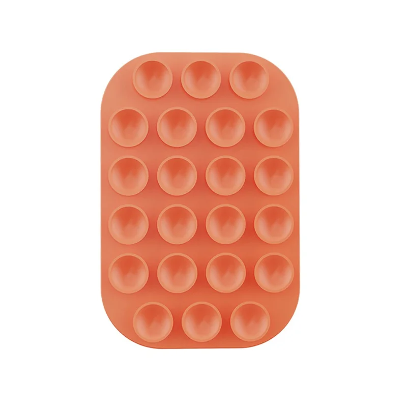 Magnetic Suction Cup Phone Mount Compatible with MagSafe Case Wall Stand Square Anti-Slip Holder - Orange