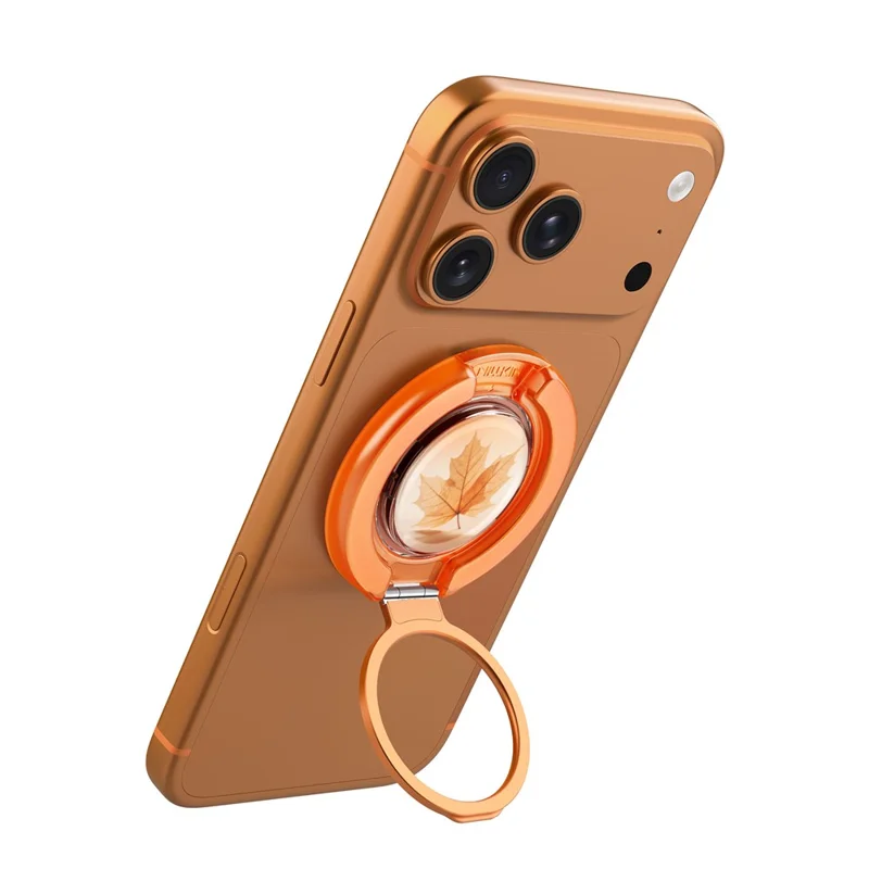 NILLKIN Ring Stand Magnetic Phone Holder Foldable Finger Grip Kickstand - Orange