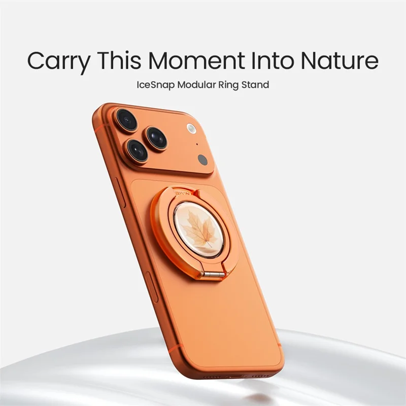 NILLKIN Ring Stand Magnetic Phone Holder Foldable Finger Grip Kickstand - Orange