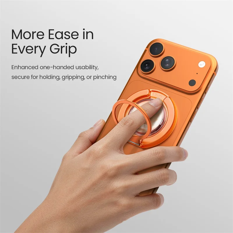 NILLKIN Ring Stand Magnetic Phone Holder Foldable Finger Grip Kickstand - Black