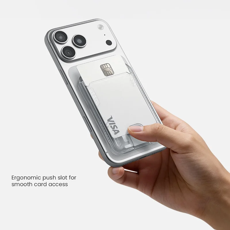 NILLKIN IceMate Magnetic Wallet Stand Card Holder BPA-Free Plant-Based Kickstand - Grey
