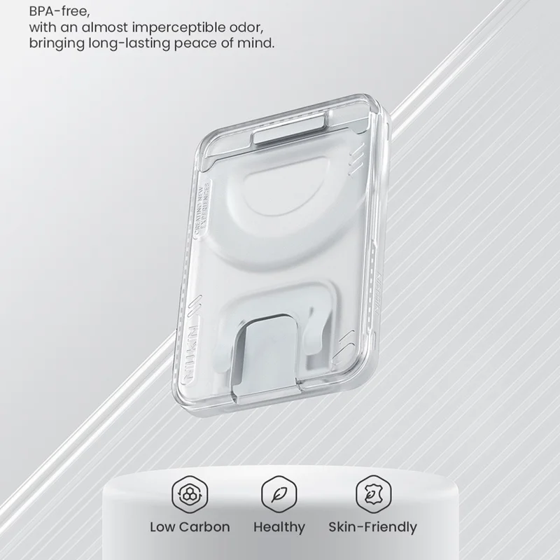NILLKIN IceMate Magnetic Wallet Stand Card Holder BPA-Free Plant-Based Kickstand - Grey