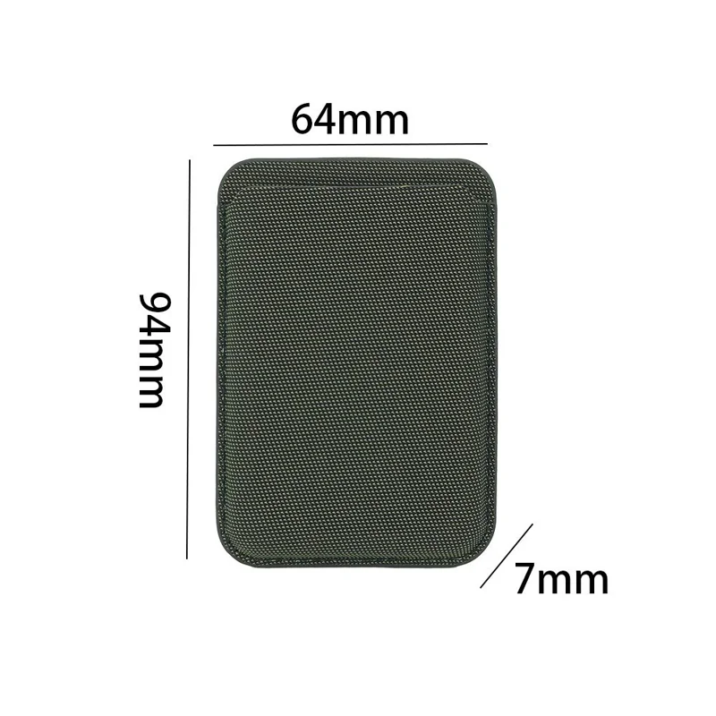 Magnetic Card Wallet Tech Fabric Card Holder for iPhone 17 Series Slim Credit Card Case - Brown