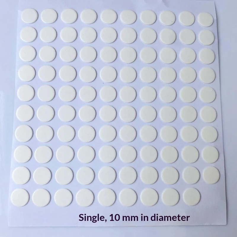 100Pcs Clear Adhesive Dots 10mm DIY Craft Stickers Round Resin Sticker for Phone Case
