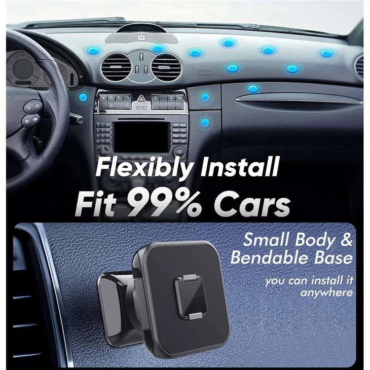 HL-148B Magnetic Adsorption Phone Holder 360 Degree Rotatable Bracket with Adhesive Base