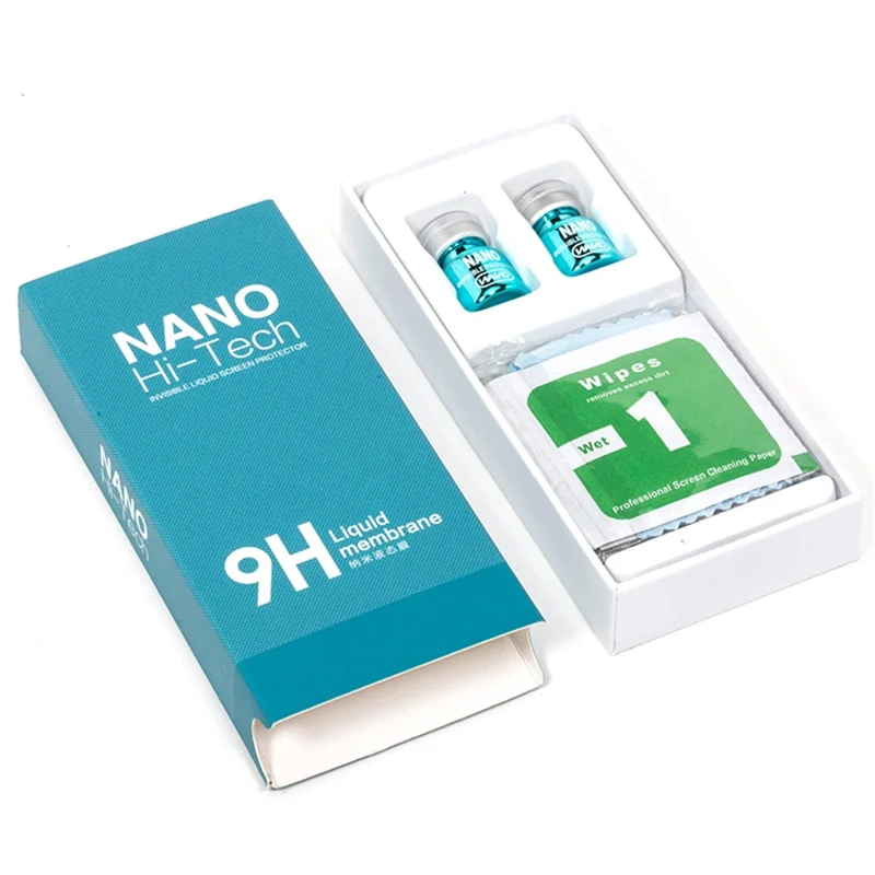 2 Pack Nano Liquid Screen Protector Invisible SiO2 Coating Screen Film for Phones Tablets Smartwatches