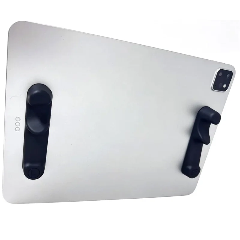 2 Unidades de Reposacorazones de Silicona para Tableta, Empuñadura Ergonómica con Adhesivo, Asa para Juegos - Negro