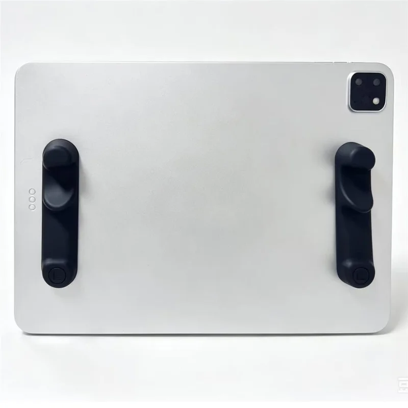 2 Unidades de Reposacorazones de Silicona para Tableta, Empuñadura Ergonómica con Adhesivo, Asa para Juegos - Negro